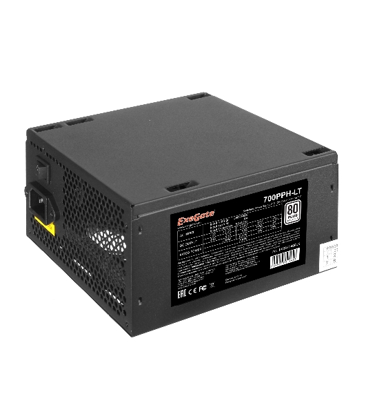 Блок питания ExeGate 700PPH-LT-S RTL (EX282048RUS-S), 700Вт, 80 PLUS, 120Вт, черный