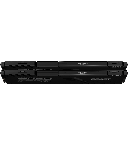 Оперативная память Kingston Fury Beast, DDR4, 32GB (2x16GB), 3600MHz, CL18, DIMM, с радиатором, черный