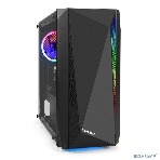 Компьютерный корпус Minitower ExeGate EX294384RUS Mistery R2 (mATX, без БП, 2*USB+1*USB 3.0, аудио, черный, 1 вент. 12см с RGb подсветкой и полоса на передней панели, боковая панель - закаленное стекло), фото15