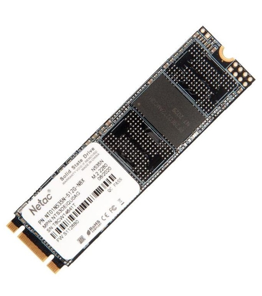 Накопитель SSD Netac N535N, 512Gb, M.2 2280, SATA-III, R/W 540/490