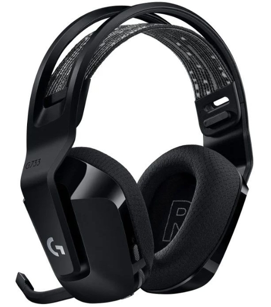 Гарнитура Logitech G733 чёрный, беспроводная, 2.4 ГГц, до 29 ч, LIGHTSYNC RGB