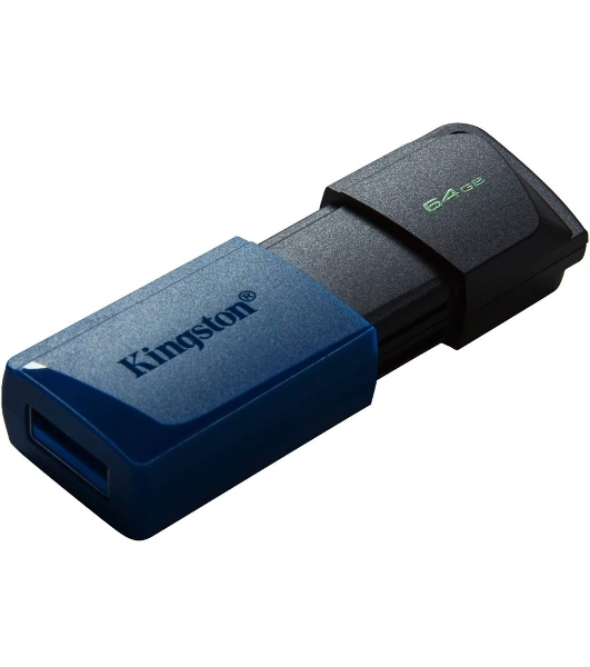 Флешка USB Kingston DataTraveler Exodia M (DTXM/64Gb), 64Gb, USB 3.0, R/W 70/45, черный/синий