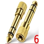 Переходник miniJack 3,5 мм - на Jack 6,3 мм позолоченный, фото 1