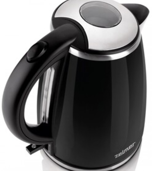 Чайник электрический Zelmer ZCK1274B 1.7 л, 2200 Вт, черный корпус: металл
