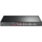 Коммутатор 24-port 10/100Mbps Unmanaged PoE+ Switch with 2 combo RJ-45/SFP uplink ports, metal case, rack mount, 24 802.3af/at compliant PoE+ ports, 2 gigabit combo RJ-45/SFP uplink ports, DIP switches for Extend mode, Isolation mode and Priority mode, up to 25, фото4