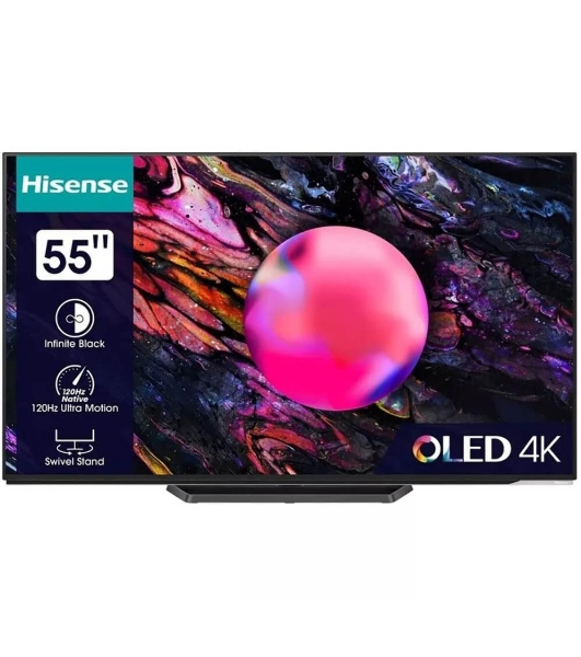 Телевизор Hisense 55' 55A85K черный OLED UHD 120Hz Vidaa