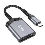 Кард-ридер Hoco UA25/серый/SD/TF/MicroSD/USB Type-C (OTG)/алюминий, фото6