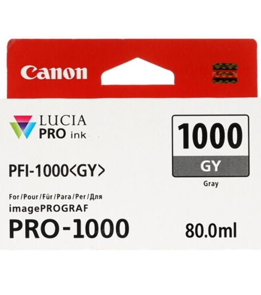 Картридж струйный Canon PFI-1000 PGY для IJ SFP PRO-1000 WFG. Фото серый. 80 мл.
