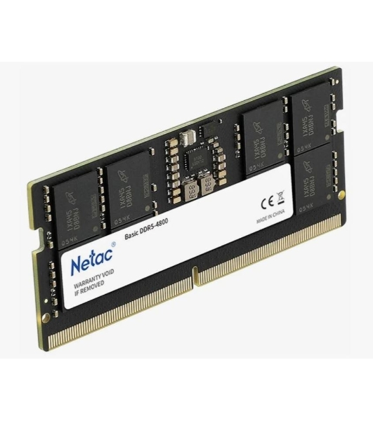 Оперативная память NETAC Basic, DDR5, 16GB (1x16GB), 4800MHz, CL40, SO-DIMM