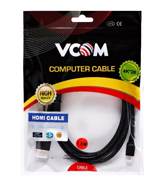 Кабель HDMI-19M --MicroHDMI-19M ver 2.0 1,5 м VCOM CG587-1.8M