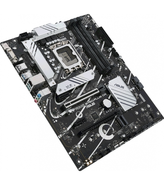 Материнская плата ASUS PRIME B760-PLUS D4, LGA 1700, Intel B760, 4xDDR4, 4xSATA, 3xM.2, 1xPCIe 4.0 x4, 1xPCIe 5.0 x16, 1xHDMI, 1xDP, 1xVGA, 1x 2.5Gb LAN, 1xUSB 3.2 Gen 2, 2xUSB-A 3.2 Gen 2, 3x3.5 мм, 7.1, ATX