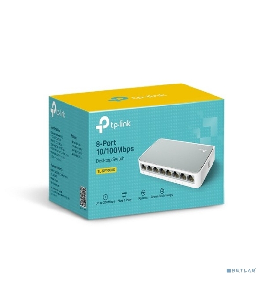 Коммутатор TP-Link SOHO TL-SF1008D Коммутатор 8-port 10/100M mini Desktop Switch, 8 10/100M RJ45 ports, Plastic case