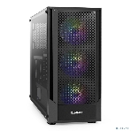 Компьютерный корпус Miditower ExeGate EVO-8227 (ATX, без БП, 2хUSB+1хUSB 3.0+HD Audio, черный, 3 вент. с RGb подсветкой, боковая панель - закаленное стекло), фото14