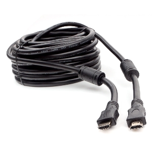Кабель HDMI Cablexpert CCF2-HDMI4-15M, 19M/19M, v2.0, медь, позол.разъемы, экран, 2 фер.кольца, 15м, черный, пакет
