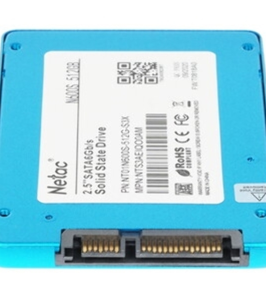 Накопитель SSD Netac N600S, 512Gb, SATA III, 2.5', R/W 540/490