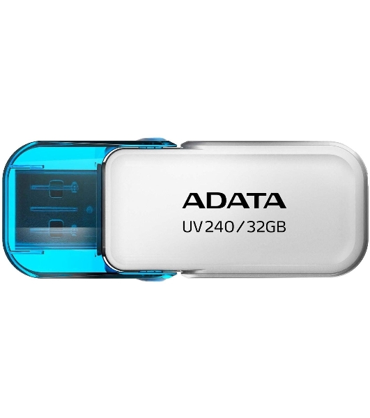 Флешка USB ADATA UV240 (AUV240-32G-RWH), 32Gb, USB 2.0, R/W 15/5, белый/синий