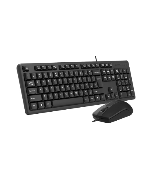 Комплект клавиатура+мышь A4Tech KK-3330S проводной, USB, 1200 DPI, чёрный