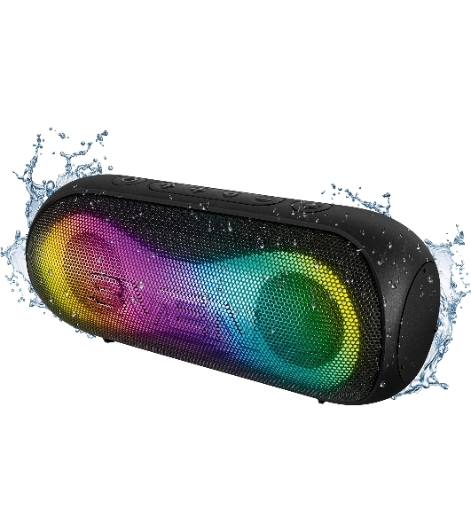 Портативная акустика SVEN PS-165, черный (16 Вт, Waterproof (IPx6), TWS, Bluetooth, microSD, 3000мА*ч)