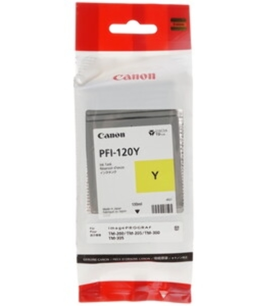 Картридж струйный Canon PFI-120 Y 2888C001 желтый (130мл) для Canon Canon imagePROGRAF TM-200/205
