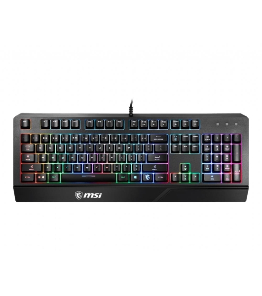 Клавиатура проводная MSI VIGOR GK20 RU черный USB Multimedia for gamer LED (подставка для запястий)