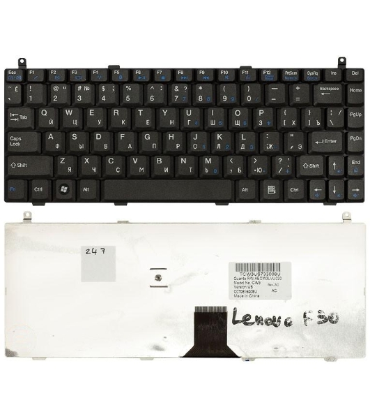 Клавиатура для ноутбука Lenovo F30 F30A черная