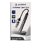 Кард-ридер Type-C/USB-A (3.1) Gembird 5в1: 2xUSB 2.0, USB3.1, SD/TF, кабель 10 см, алюминий, фото7