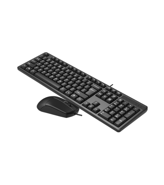 Комплект клавиатура+мышь A4Tech KK-3330S проводной, USB, 1200 DPI, чёрный