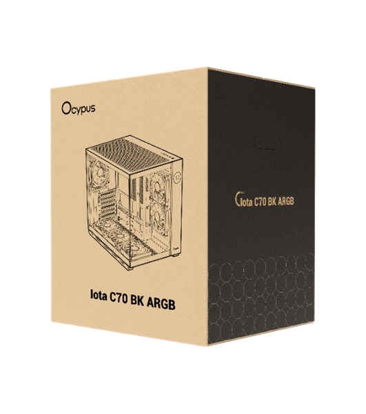Компьютерный корпус Ocypus Iota C70 BK ARGB ATX/win/black/6 ARGB fans/no PSU/Tempered Glass