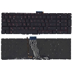 Клавиатура для ноутбука HP Omen 17-W000 черная с красной подсветкой, фото4