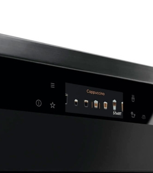 Кофе-машина Electrolux EBC85X автоматическая, сенсорное управление, нержавеющая сталь и черный