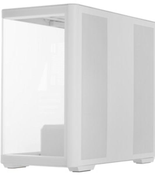 Корпус без блока питания JONSBO D300, Mini-Tower, TG, no fan, 2xUSB-A 3.2 + 1xUSB-C 3.2, mATX, mITX White