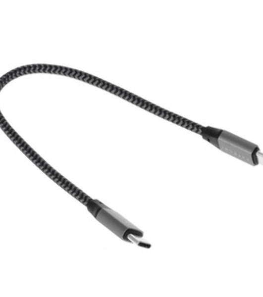 Кабель Satechi ST-U4C25M USB Type-C - USB Type-C 0.25м для зарядки и передачи данных (до 100W), серый космос