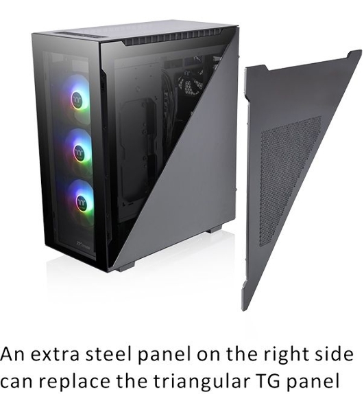 Компьютерный корпус Thermaltake Divider 500 TG ARGb CA-1T4-00M1WN-01 Black/Win/SPCC/Tempered Glass*4/120мм ARGb Fan*3/120мм Standard Fan*1 (527880)