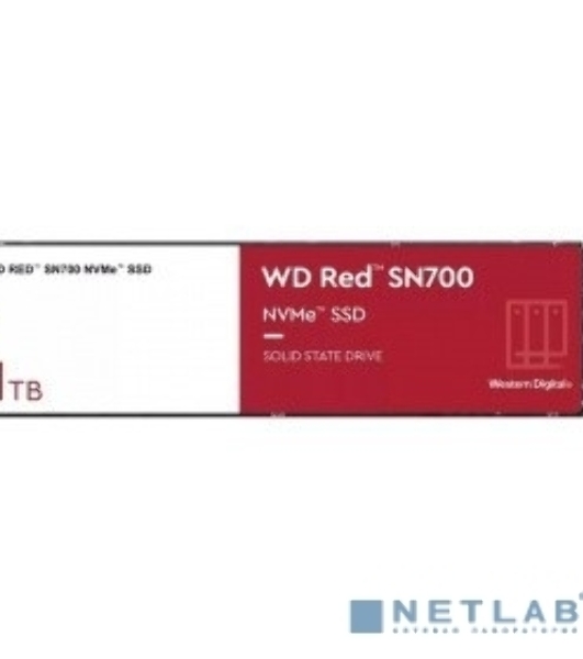 Накопитель SSD WD Red SN700, 1Tb, PCIe 3.0 x4, M.2 2280, NVMe, R/W 3430/3000