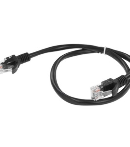 Патч-корд медный UTP Cablexpert PP10-0.5M/BK cat.5e, 0.5м, литой, многожильный, черный