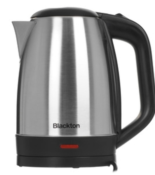 Электрочайник Blackton Bt KT1720SW стальной/черный, 1.7 л, 1800 Вт, скрытый нагревательный элемент