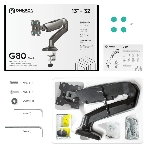 Кронштейн (держатель) ONKRON G80 для монитора 13'-32' дюймов настольный, черный, фото36