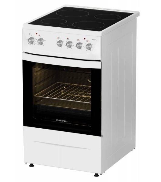 Плита электрическая Darina 1D5 EC 241 614 W белый/черный, конфорок 4 шт, духовка 50 л, 50 см x 85 см x 60 см