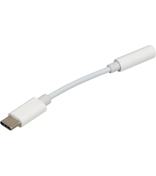 Адаптер для наушников USB Type-C (m)/Jack 3.5 (f) 0.05м. белый