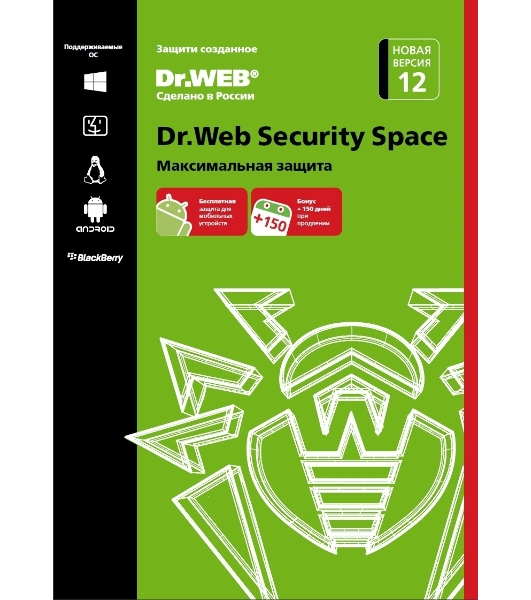 Программное обеспечение DR.WEB Security Space 2 ПК/1 год (BHW-B-12M-2-A3)