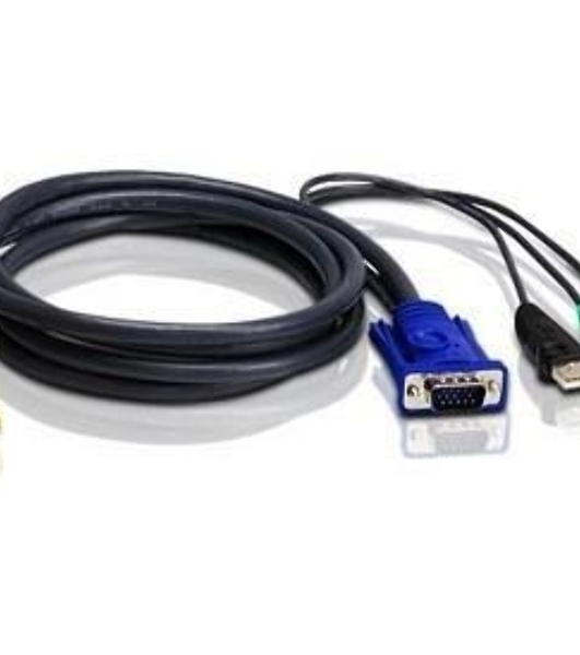 Шнур, мон., клав.+мышь USB, SPHD=)HD DB15+USB A-Тип+2x6MINI-DIN, Male-4xMale, 8+8 проводов, опрессованный, 1.8 метр., черный, (с поддерKой KVM PS/2) USB-PS/2 HYBRID CABLE. 1.8M
