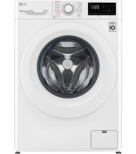 Стиральная машина LG F2V3GS3W белый, загрузка фронтальная 8,5 кг, 1200 об/мин., класс: А