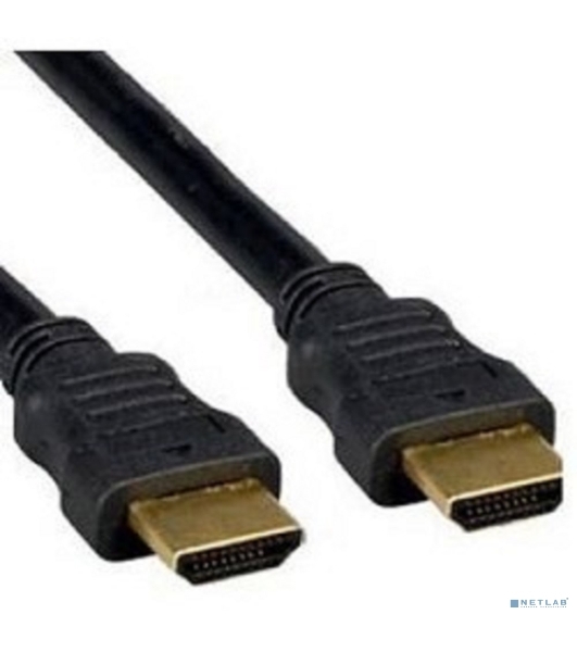 Кабель Cablexpert HDMI CC-HDMI490-15, 19M/19M, v2.0, медь, позол.разъемы, экран, плоский кабель, 1м, черный, пакет