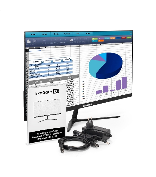 Монитор с аудио 21.5' 100 Гц ExeGate ProSmart ER2207A (VA LED Grade A+, FHD, 1920x1080@100Гц, 16:9, 250cd/m2, 3000:1, 178°/178°, 5ms, Speakers, D-Sub, HDMI, audio-in, FreeSync, Flicker-free, Low Blue Light, кабель HDMI 1.5м, VESA, регулировка наклона (tilt), черный)