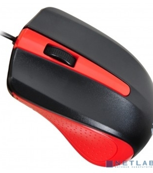 Мышь проводная Oklick 225M черный/красный, 1200 dpi, USB, кнопки - 3