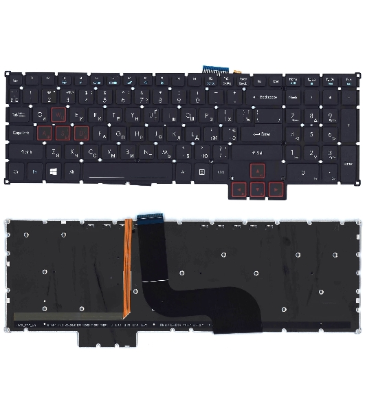 Клавиатура для ноутбука Acer Predator 15 G9-591 черная с подсветкой