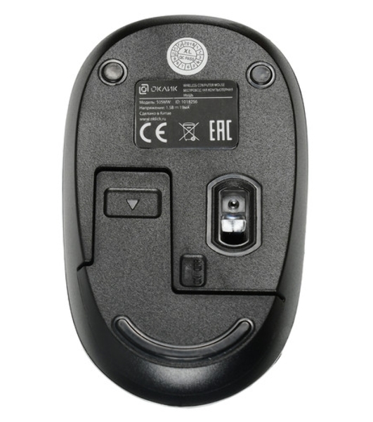 Мышь беспроводная Oklick 505MW черный, 1000 dpi, радиоканал, USB, кнопки - 3