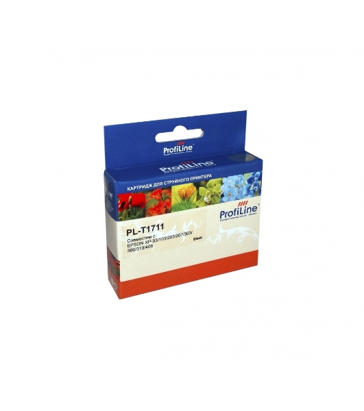Картридж струйный ProfiLine PL-T1711 для Epson XP-33/103/203/207/303/306/313/406 экономичный повышенной емкости Black водн