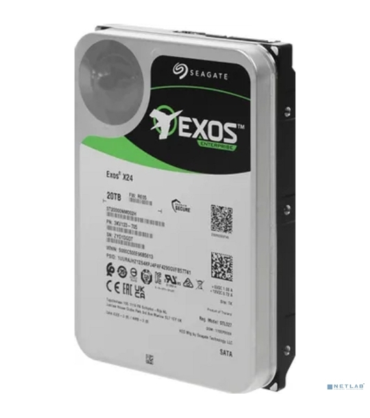 Жесткий диск Seagate Exos X24 20Tb 7200RPM SATA 512MB ST20000NM002H