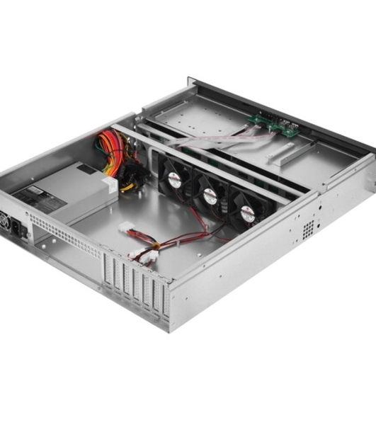 Серверный корпус ExeGate Pro 2U550-HS08 RM 19', высота 2U, глубина 550, БП 1U-500ADS, 8xHotSwap, USB